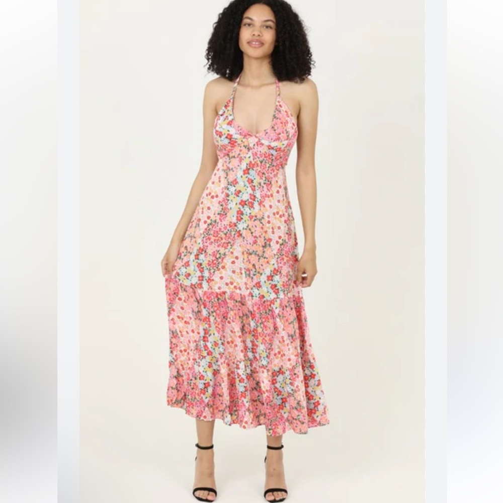 NWOT Angie floral maxi dress